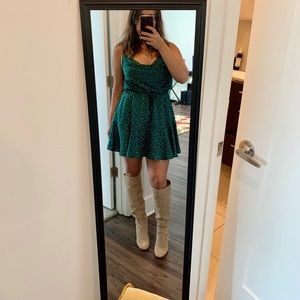 Goodnight Macaroon Green Polkadot Dress